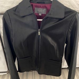 Black leather Ann Taylor petites xs